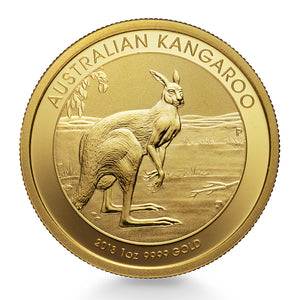 1oz .9999 Gold Australian Kangaroo (our year choice)