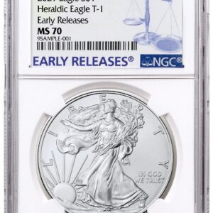 Silver Eagle 2021 BU Set (Type 1 and Type 2) NGC MS70 Early Release