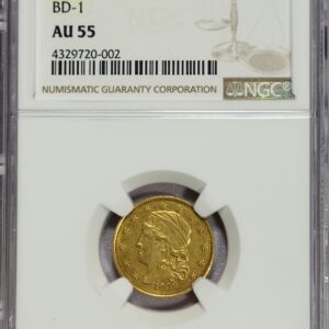 1832 $2.50 Capped Bust BD-1 NGC AU55