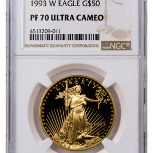 1993-W $50 Eagle NGC PF70 Ultra Cameo