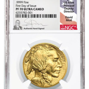 2021-W $50 Gold Buffalo NGC PF70 Ultra Cameo First Day (Castle Signed Label)