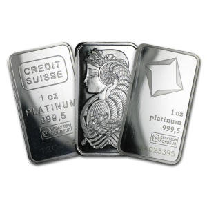 1 oz Platinum Bars: .9995 Fine Platinum Bullion (Our Mint Choice)