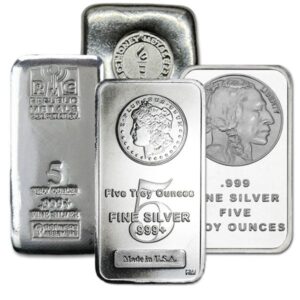 5 oz Silver Bars (Our Type Choice)