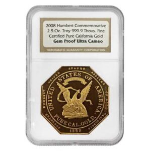 2008 2.5 oz Gold Humbert Commemorative NGC Gem Proof Ultra Cameo