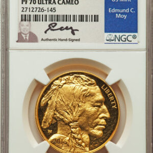 2016-W $50 Gold Buffalo NGC PF70 Ultra Cameo First Day (Moy Signed)