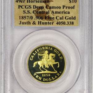 49er Horseman $10 Gold PCGS Deep Cameo Proof S.S. Central America