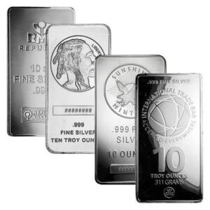 10 oz Silver Bars (Our Type Choice)