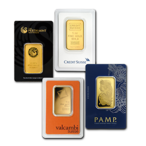1 oz Gold Bar: .9999 Fine Gold (Brand/Year Varies)